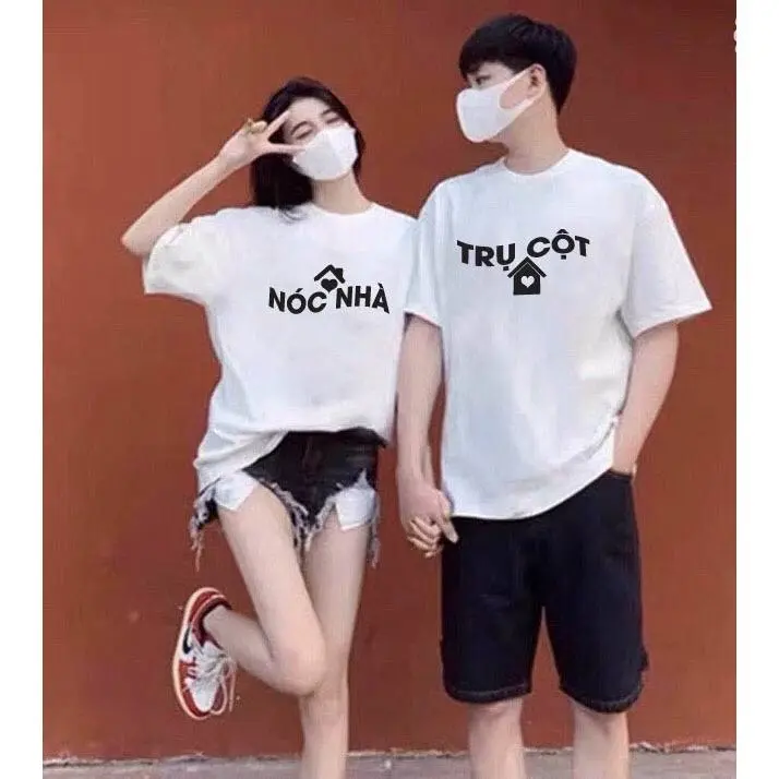 Áo thun cặp nam nữ, áo đôi mặc với người yêu in hình TRỤ CỘT - NÓC NHÀ ý nghĩa (GIÁ 1 ÁO) chất cotton mềm mịn thoáng mát 5