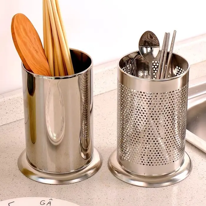 GS - TEMPAT SENDOK SUMPIT GARFU STAINLESS STEEL - TEMPAT WADAH SENDOK - TEMPAT SENDOK STAINLESS