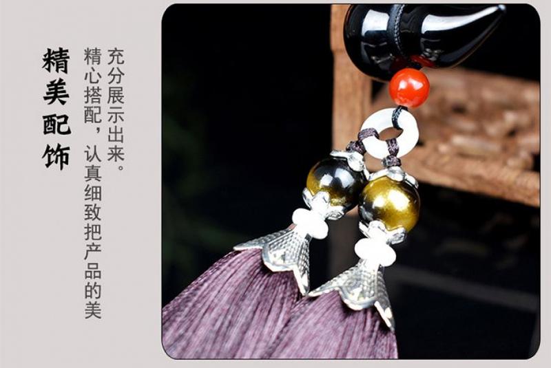 Product Introduction of Đồ Trang Trí Treo Xe Hơi, Hình Quả Bầu Thủy Tinh Obsidian, Đồ Trang Trí Xe Hơi, Chuyến Đi An Toàn, Thích Hợp Cho Nam Và Nữ, Treo Trên Gương Chiếu Hậu Ô Tô, Mặt Dây Chuyền, Quà Tặng Nội Thất 13