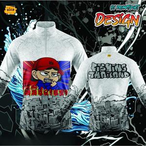 เสื้อตกปลาพร้อมตาข่ายกันแดด สไตล์เสื้อแขนยาว สามารถกำหนดชื่อเองได้ ชุดกีฬาปักลาย เหมาะสำหรับทั้งชายและหญิง เนื้อผิว พร้อมฟังก์ชั่นป้องกันรังสียูวี เสื้อ  ตก  ปลา  แขน  ยาว