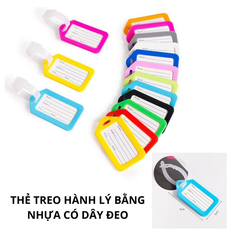 Thẻ đeo hành lý bằng nhựa có dây đeo