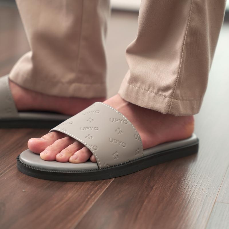 Dép Nam Quai Ngang Upyo Noir, Đế Cao Su Chống Trơn Trượt, Dép Da Bảo Hành 1năm ( Noir-UD37)