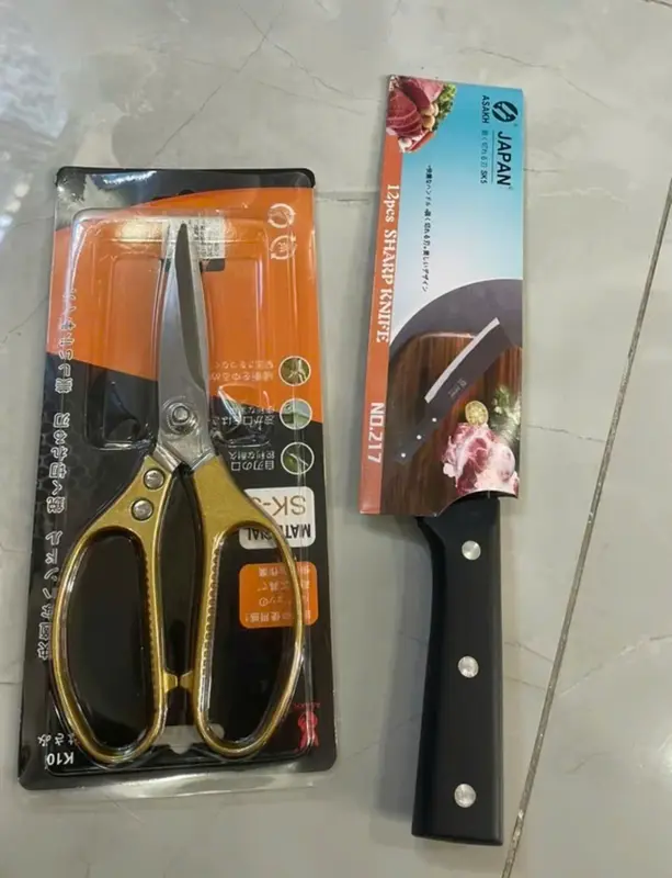 [KTTLK]COMBO 2 DAO JAPAN THÉP KHÔNG GỈ + 1 KÉO NHẬT SK5 4