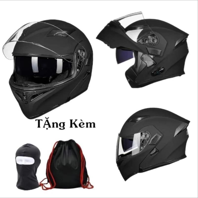 Mũ  bảo hiểm lật hàm 2 kính sundy lót dày có đuôi gió Helmet Nón Bảo Hiểm( lót tháo giặt được ) tặng gang  tay hoặc tui mũ chuârn chính hãng có 15 màu từ màu trơn và màu tem