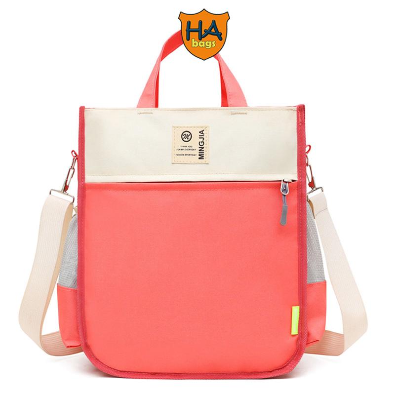 Balo túi xách học phụ đạo cho học sinh nam nữ HA1028 kích thước 35x29x12cm, chất liệu Canvas dai bền Đeo Vai 1