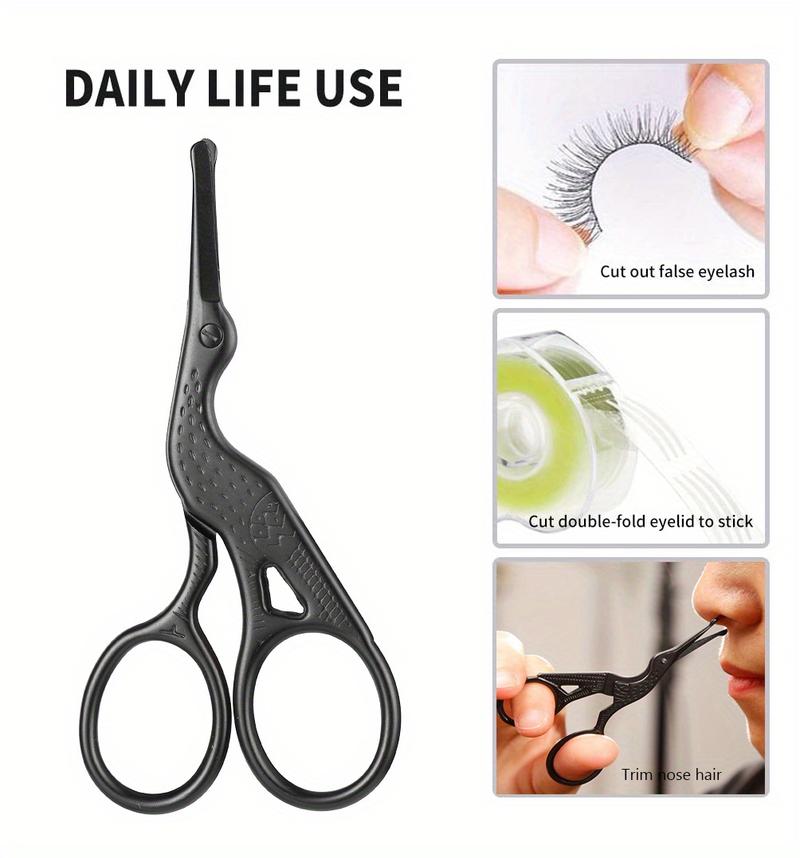Product Introduction of Kéo Cắt Lông Mũi Đầu Nhọn Tròn, Chất Liệu Thép Không Gỉ, Dụng Cụ Chải Chuốt Cá Nhân Hình Chim Én, Thích Hợp Cho Lông Mày, Mũi, Râu Và Tai, Kéo Cắt Tỉa Lông Mặt Chuyên Nghiệp, Không Mùi, Không Phụ Kiện, Lý Tưởng Để Sử Dụng Hàng Ngày Cosmetic Trang Điểm Mỹ 3