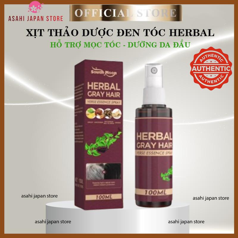  Xịt Đen Tóc Herbal - Tinh Chất Thảo Dược Linh Chi Đen Tóc Herbal Gray Hair 100ml 