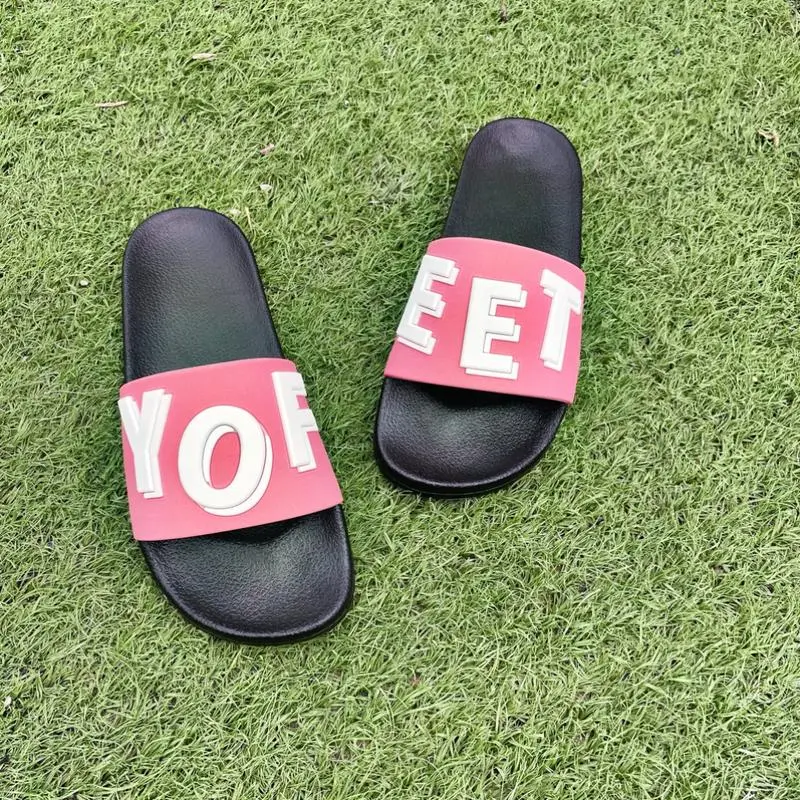 Dép YOFEET quai cao su chữ nổi thời trang nam nữ Slipper Quai Ngang DéP Quai Ngang Dép Lê depnam chat