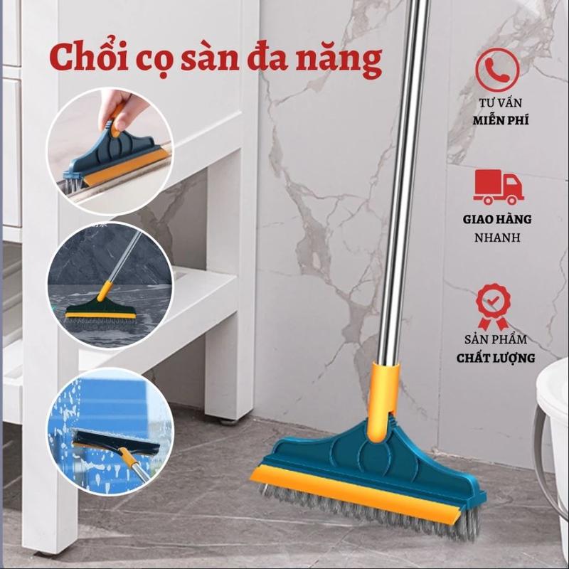 Cây Chà Sàn Nhà Tắm Đa Năng 2 Trong 1, Chổi Cọ Sàn Gạt Nước Phòng Tắm Nhà Vệ Sinh Lau Kính Tiện Dụng 1