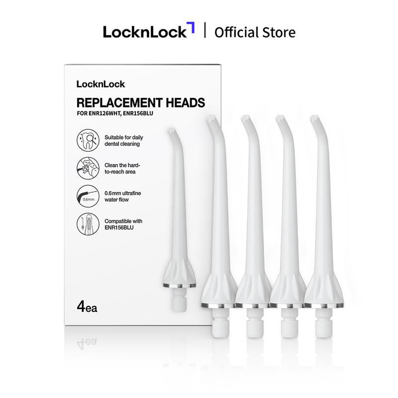 [Outlet] Bộ 4 Đầu tăm nước thay thế cho ENR156BLU và ENR126WHT LocknLock Replacement heads- Màu trắng - ENR126WHT_RB - Hàng chính hãng