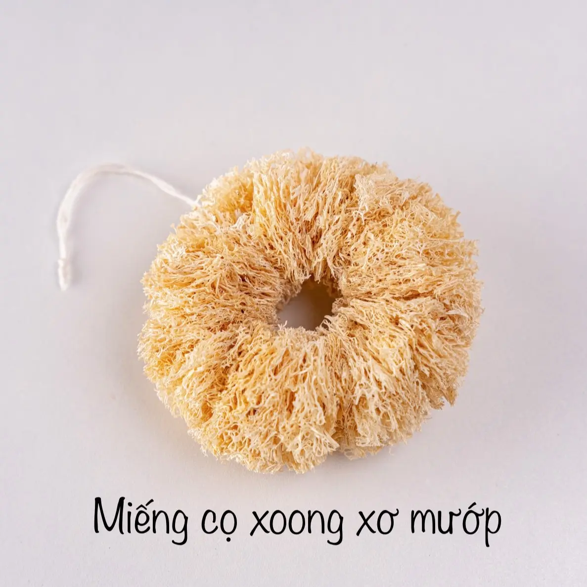 Bùi nhùi cọ xoong xơ mướp tự nhiên KB Ecolife không làm trầy xước lớp chống dính xoong nồi chảo