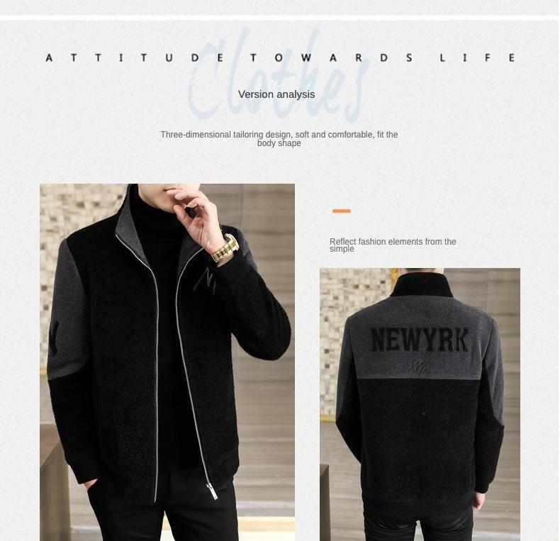Product Introduction of 2024 new men's letter casual jacket, zipper cardigan design, comfortable and soft fabric, casual and versatile. 2