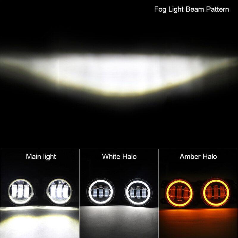 Product Introduction of 【High Quality】2pcs 4inch 3.5inch LED Fog Lights 60W Amber Yellow CREE Led Chip Driving Offroad Fog Light Drl Sport Light Car for Jeep Motorcycle Car 13