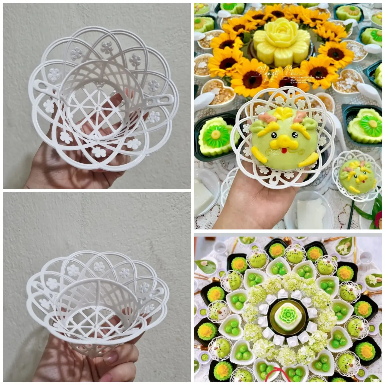 Giỏ, Rổ đựng bánh bao decor mâm thôi nôi giỏ hoa giỏ đựng bánh bao