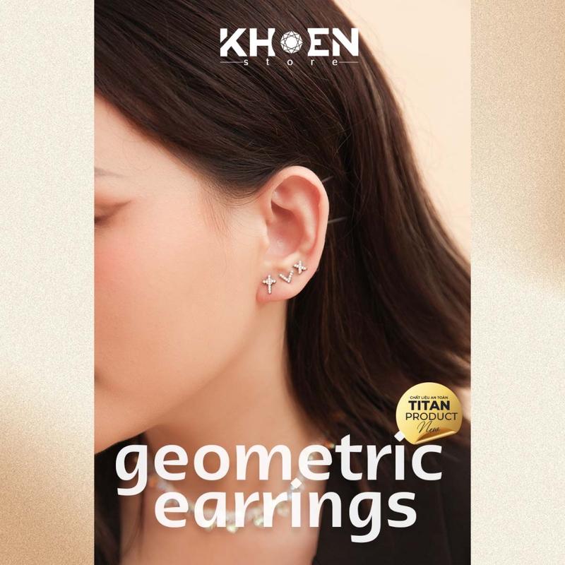 (1 Chiếc) Khuyên Chữ X Đá - Titanium G23 - Khoen Store 6
