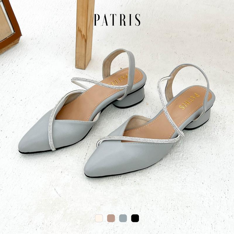 PATRIS Celeste Mules Wanita Heels / Hak 5 Cm Black Shoes Pesta 5