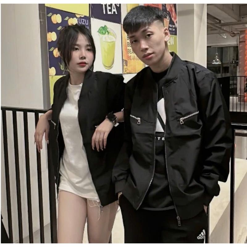 Áo Khoác Gió 2 Lớp Mix 2 Khóa Hàng Cao Cấp Đủ Tem Mác cHuẩn DSSSSq Chuẩn Như Hình ,Cổ Bo Gân khóa 1