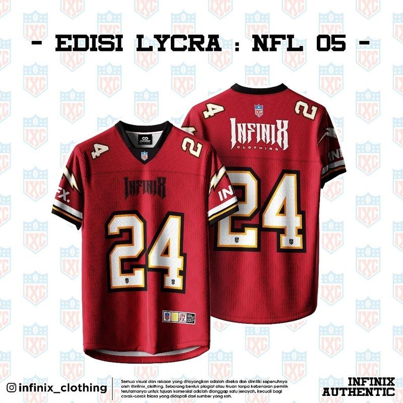 Product Introduction of INFINIX CLOTHING LYCRA Oversized NFL Streetwear Jersey - EDISI NFL 2024 2