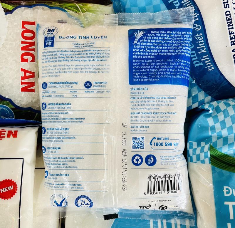 (GÓI 500G) Đường tinh luyện (đường cát trắng)/Đường phèn hạt Long An/Biên Hòa 4