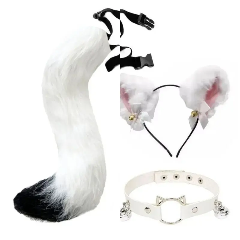 Bộ Đồ Tai Mèo Và Đuôi Mèo, Thủ Công Nhật Bản, Phụ Kiện Hóa Trang Mèo, Phong Cách Fox, Dây Đeo Cos Đuôi, Băng Đô Tai Mèo, Năm 2025 8