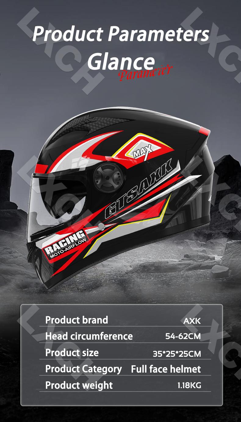 Product Introduction of Helmet With ICC Sticker Helmet Motorcycle Full Face HD Electroplating Color Lenses 190° Large Field of View. Unobstructed view. Riding is safer.Full Face Helmet Motorcycle Helmet for Men Full Face Helmet for Motorcycle Road Racing Helmet 9