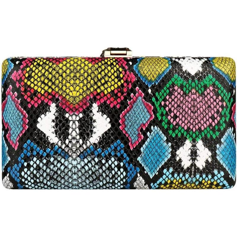 Multicolor snakeskin purse best sale