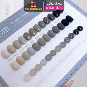 Set Sơn Gel BUBGIR 12 Màu Xanh Xám Số 40 Làm Nail Chuẩn Màu Chai 15ml, Tặng Bảng Màu Chính Hãng, Sơn Móng BUB GIR Đậm Mướt Không Lem, Bền Màu Nữ Women