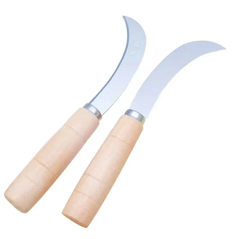 Dao cong liềm nhỏ chuyên dụng xúc xích, dao gọt hoa quả đa năng inox Cám Gỗ PVN5673