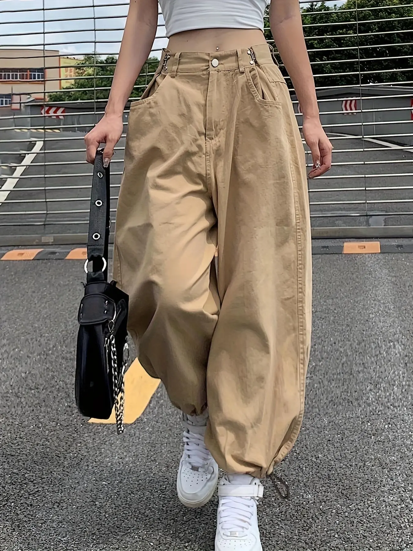 Women's Solid Color Pants, Casual Pants for Daily Wear, Ladies Bottoms for All Seasons