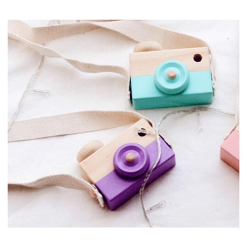 Product Introduction of Cute Wooden Toy Camera Camera Photography Prop Decoration Baby Kids Hanging  Children Educational Toy Birthday Christmas Gifts 2