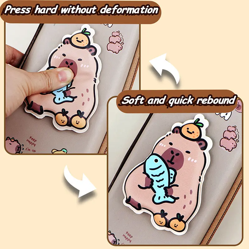 Hộp Đựng Bút Chì Capybara, Thiết Kế 3D Dễ Thương, Chống Rơi, Không Thấm Nước, Thích Hợp Cho Học Sinh, Đồ Dùng Học Tập, Hộp Lưu Trữ, Cứng, Túi Đựng Bút Giải Tỏa Căng Thẳng 8
