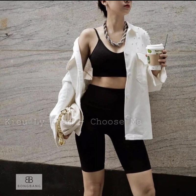 Quần legging đùi 40-120kg chất cotton co giãn quần thun ôm body  form lửng trên gối  chất thun co giãn tốt Nữ Women