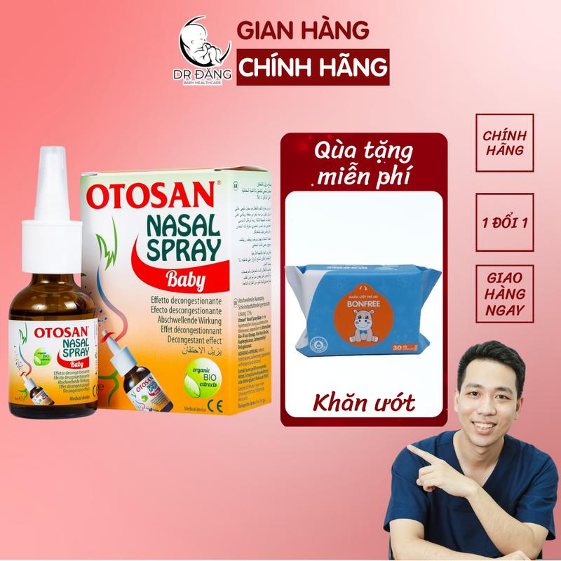 [Chính hãng - Tặng 1 khăn ướt] Xịt mũi Otosan nasal spray BABY 30ml Cho Bé