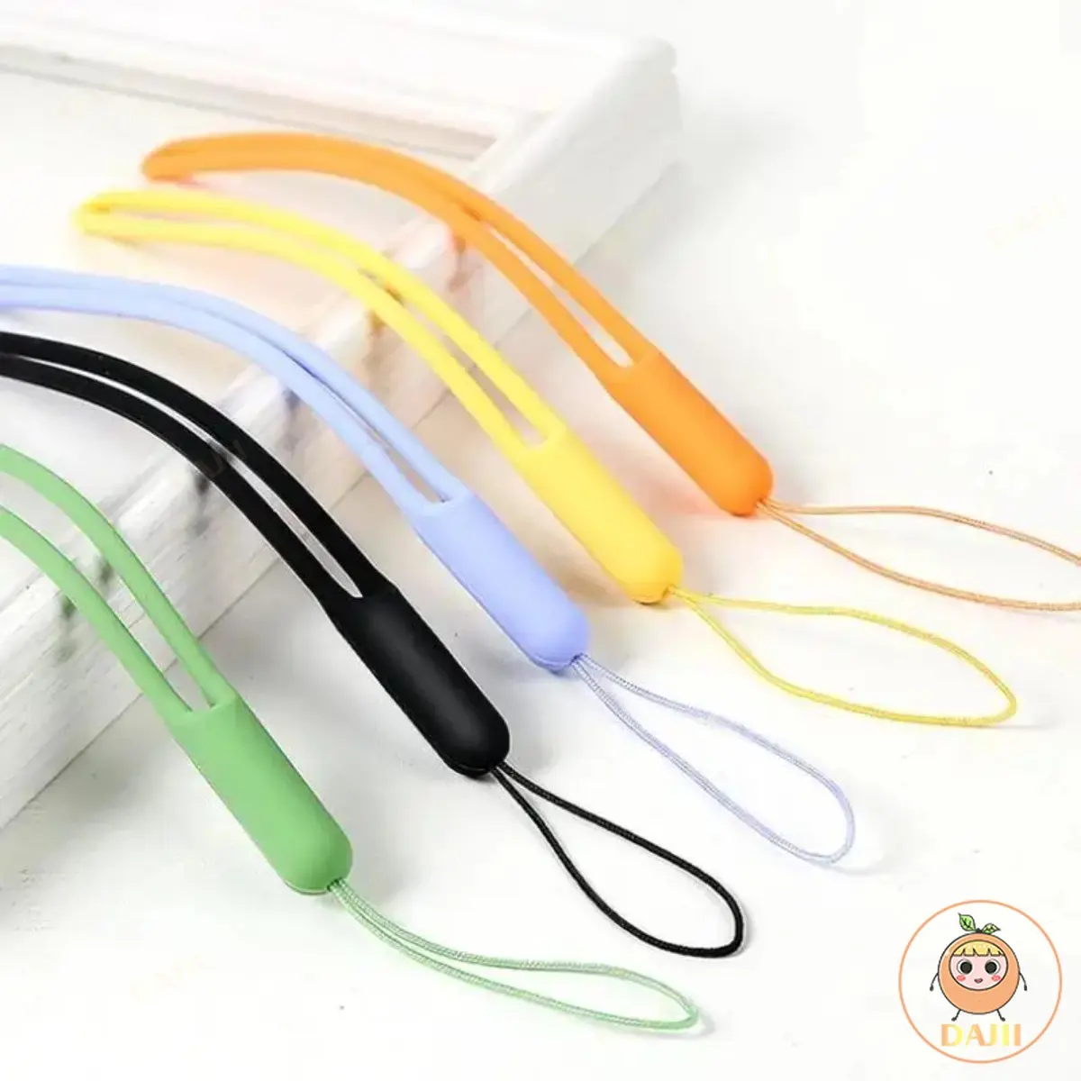 DAJII Hand Lanyard Silicone Charms for Mobile Phone Camera Keys Cord Chain Cute Lanyard Keychain Keycord Hanging Rope