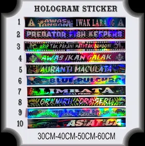 Stiker Hologram Akuarium