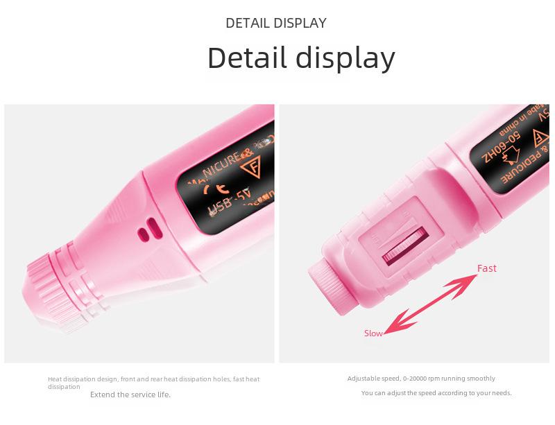 Product Introduction of Portable USB Nail Grinding Tool for Manicure 10
