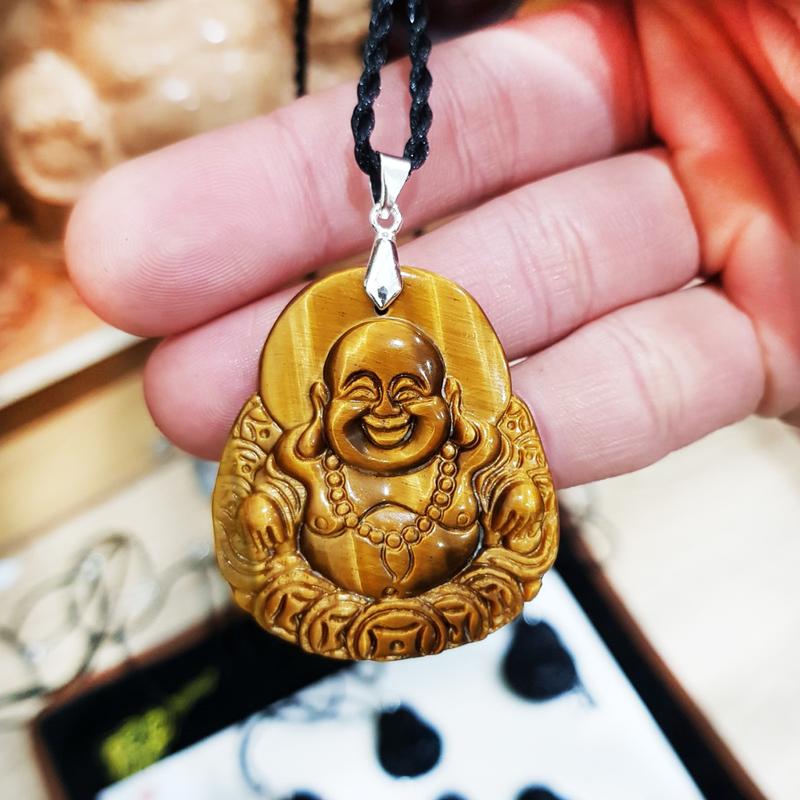 Mặt dây chuyền Phật Di Lặc vàng nâu - LUCKRING 6