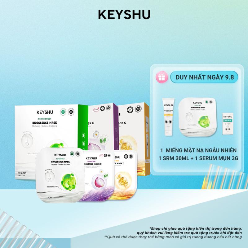 10 Miếng Mặt Nạ KEYSHU 30ML Dưỡng Ẩm, Làm Mềm Da, Hỗ Trợ Ngăn Ngừa Lão Hóa