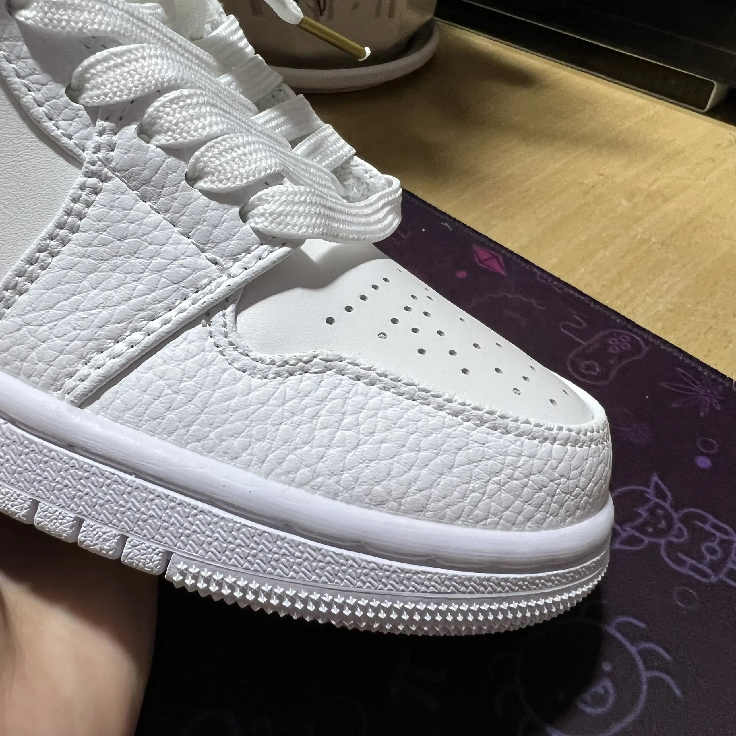 Giày thời trang sneaker hãng lai kì mẫu zóc đan full trắng bản siêu cấp