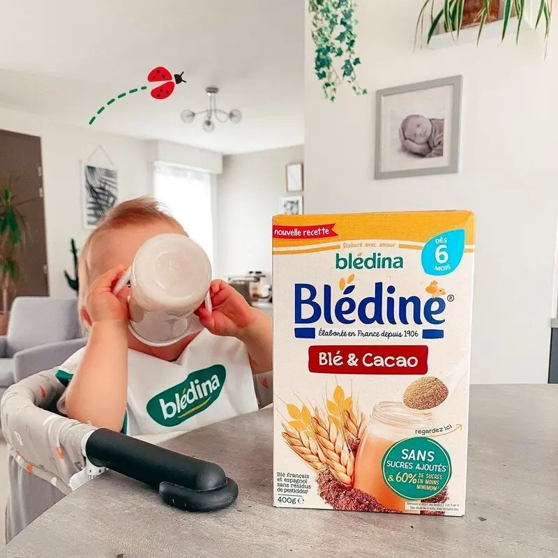 Bột lắc sữa Blédine ngũ cốc ăn dặm - Hộp 400g