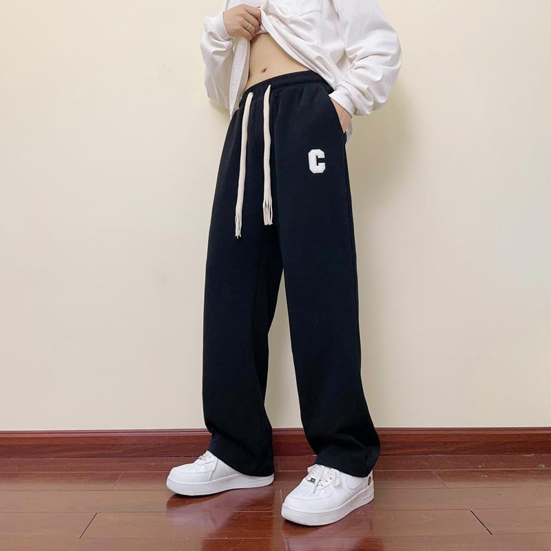 Product Introduction of Celana Panjang Unisex Celana Kasual Lurus Berkaki Lebar Longgar Keren Ringan Bernapas Pants K670 7