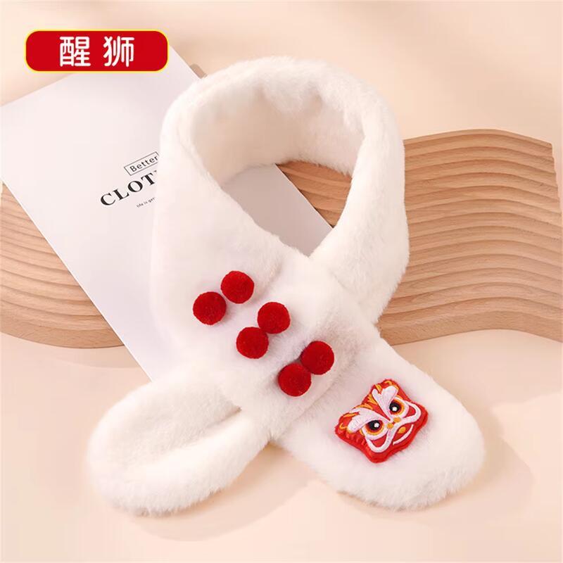 Product Introduction of 2025 Autumn Winter Soft Plush Children Cute Cartoon Girl Thick Warm Scarf Outdoor Kids Neckerchief Baby Accessories 5