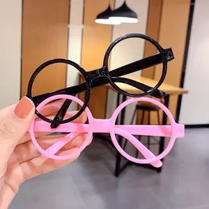 KACAMATA GAYA ANAK CEWEK COWOK FRAME BULAT GAYA KASUAL TANPA KACA