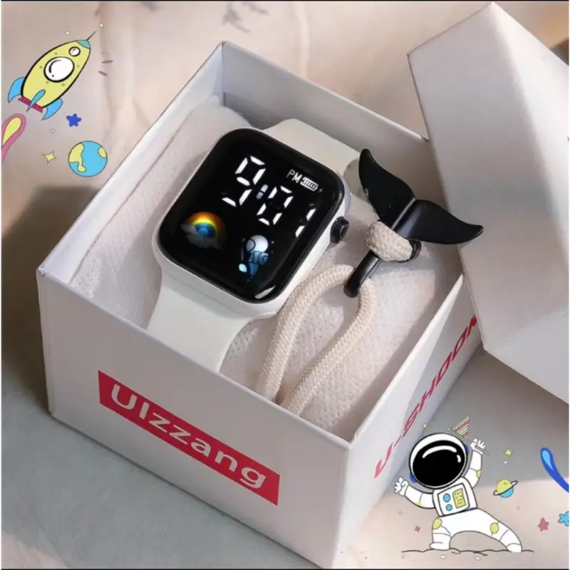 Đồng Hồ Điện Tử Đèn Led Unisex 06 Thời Trang Cá Tính Phong Cách Hàn Quốc Nam Voi Watch Đeo Tay 2