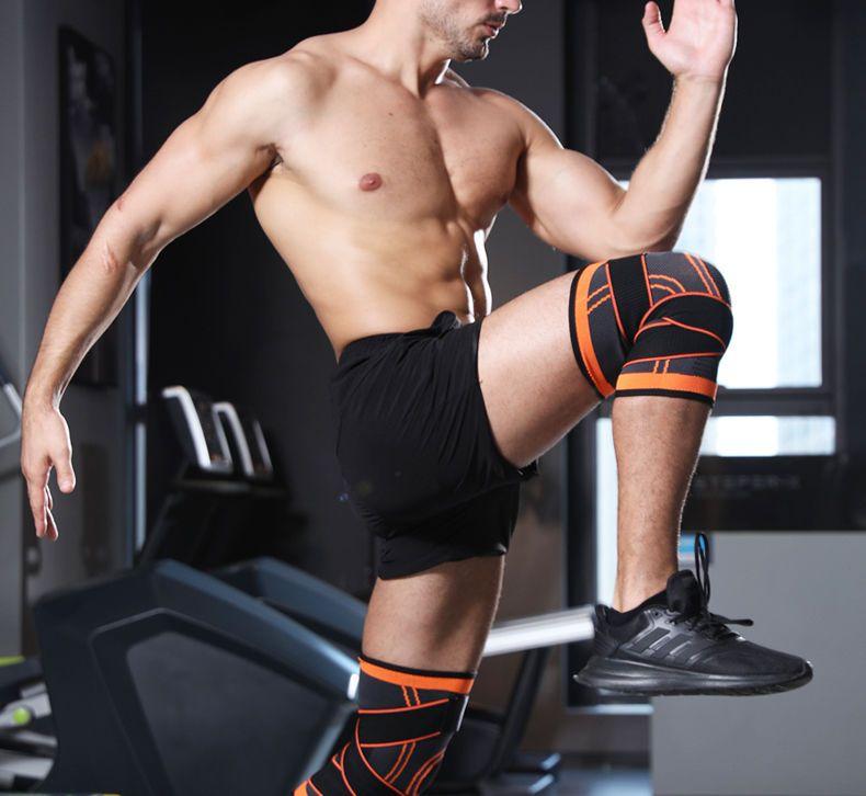 Product Introduction of Basketball Sports Kneecaps Men's Professional Bandage Joint Knee Sheath Bandage Football Fixed Support Protective Gear 17