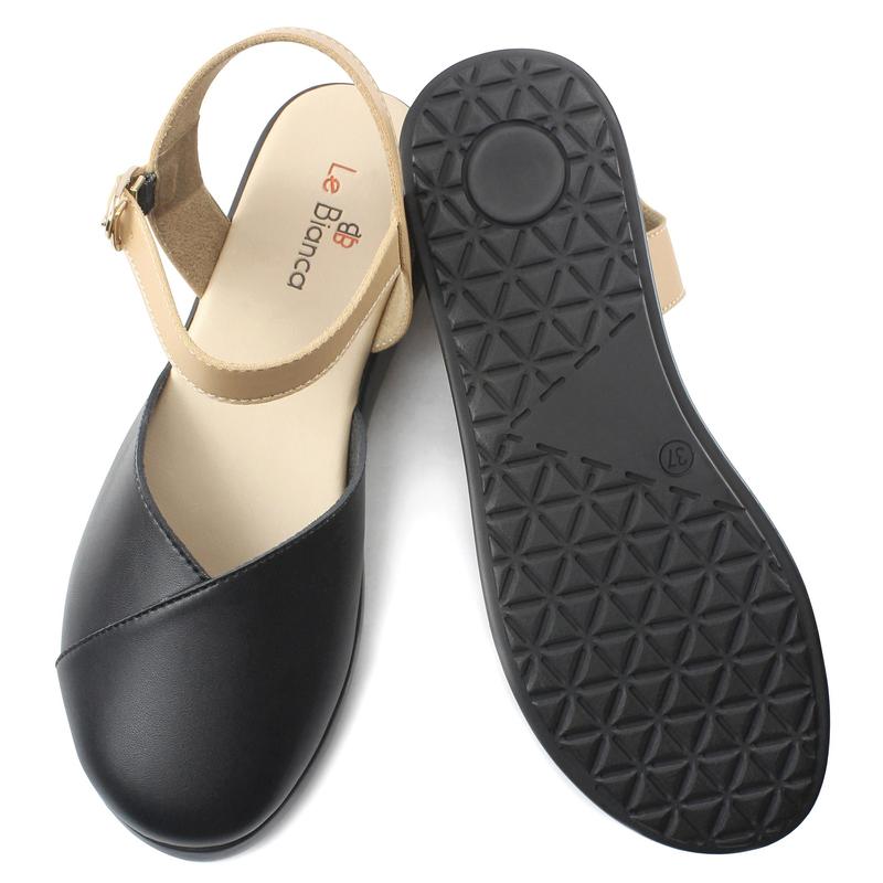 Le Bianca ALY 21-10 Sepatu Sendal Wanita flat sandal Hitam Coklat Putih 6
