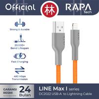 Gambar RAPAtech DC2022 - LINE MAX I - USB-A to Lightning Cable 2.4A 120 cm - biru dari Liem Group Kota Administrasi Jakarta Barat 3 Tokopedia