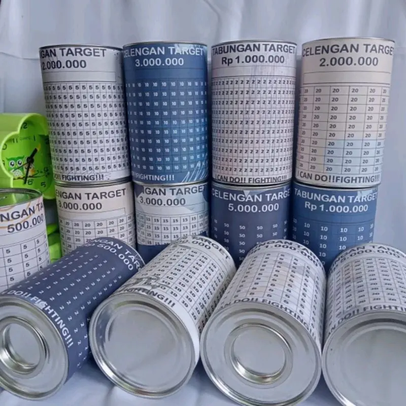 [BISA COD] Celengan Target Murah Buka Tutup Celengan Sedekah Subuh Celengan Tabungan Uang celengan target Paper Multicoloured celengan Acrylic Kedap Air 1