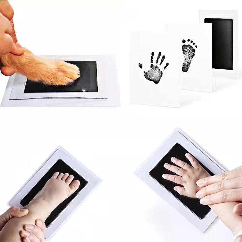 Product Introduction of Newborn Baby DIY Hand And Footprint Kit Ink Pads Photo Frame Handprint Toddlers Souvenir Accessories Safe Clean Baby Shower Gift 2