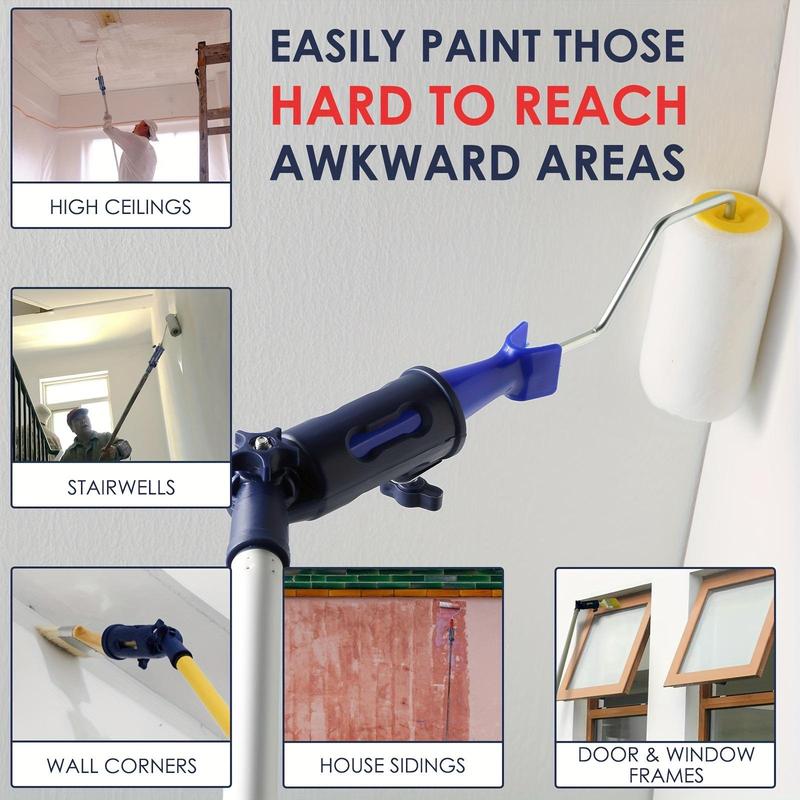Paint Roller Extension Pole, Multi-angle Paint Brush Extension Tool, Hand Tool Accessories For High Ceilings 3
